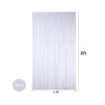 thumbnail image 2 of White Metallic Tinsel Foil Fringe Curtains 3Pack, White Backdrop Curtain 3.28ft x 8 ft Party Streamers Backdrop for Birthday/Wedding/Graduation/Halloween Easter Party, 2 of 7