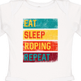 thumbnail image 4 of Inktastic Calf Roping Rodeo Eat Sleep Roping Repeat Boys or Girls Long Sleeve Baby Bodysuit, 4 of 5