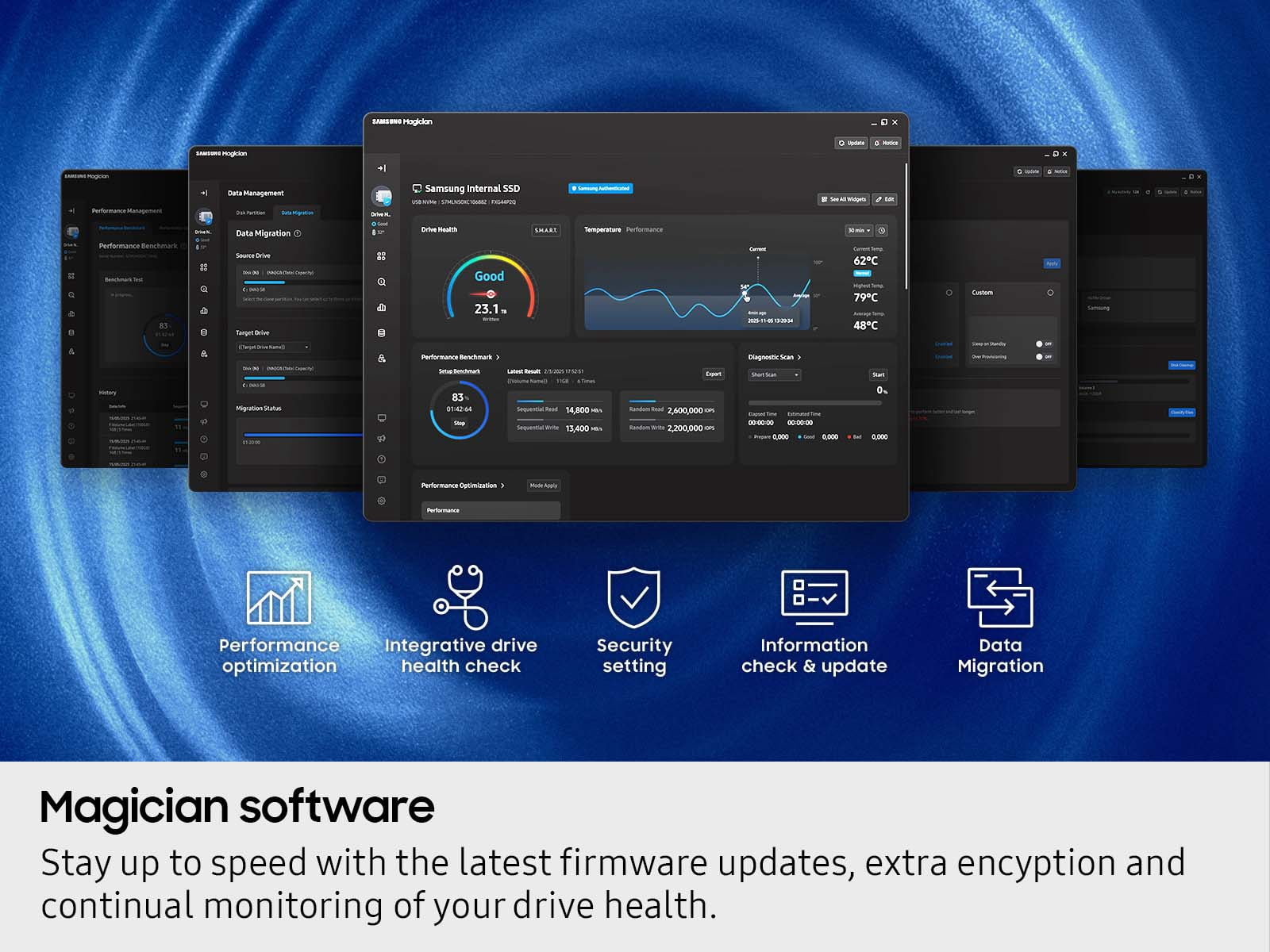 Samsung 990 EVO Plus SSD 2TB, PCIe Gen 4x4, Gen 5x2 M.2 2280, Speeds Up-to 7,250 MB/s (MZ-V9S2T0B/AM)