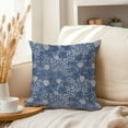thumbnail image 3 of Ethan Taylor Botanical Throw Pillow Soft Cushion Cover 'William Morris Botanical Pattern VII Botanicals Cottagecore' Classic Pattern Decorative Square Accent Pillow Case, 16x16 Inches, Blue, Gray, 3 of 5