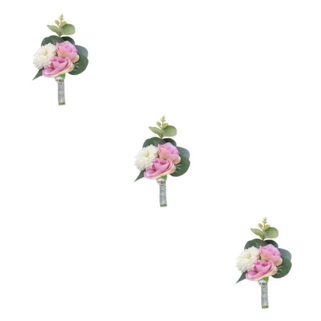 Ramillete de broche Moyic para ocasiones especiales Color realista Boda Púrpura claro