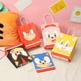 thumbnail image 3 of 5 piezas/set de figuras de Sonic Anime, bolsa de papel Kraft, bolso de mano para convertirlo en juguetes de caramelo, regalos, sorpresa, dibujos animados, suministros para fiestas de cumpleaños, decor, 3 of 4