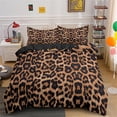 thumbnail image 1 of Juego de cama de 3 piezas con estampado de leopardo (1 funda nórdica + 2 fundas de almohada), 1 of 1