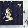 thumbnail image 1 of Ambesonne Virgo Shower Curtain, Woman in Short Dress, 69"Wx84"L, Indigo Yellow, 1 of 2