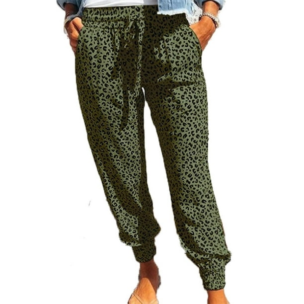 leopard print jogging bottoms