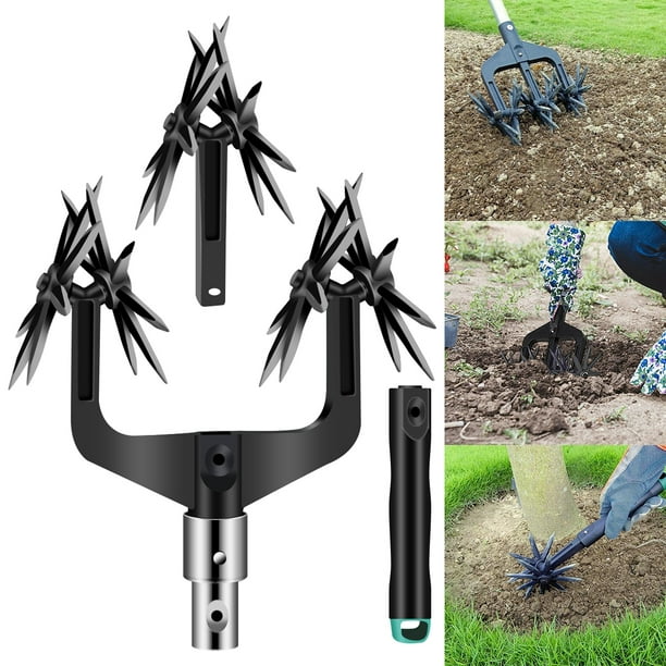 Atopoler Rotary Tiller Ergonomic Rotary Cultivator with 6 Star