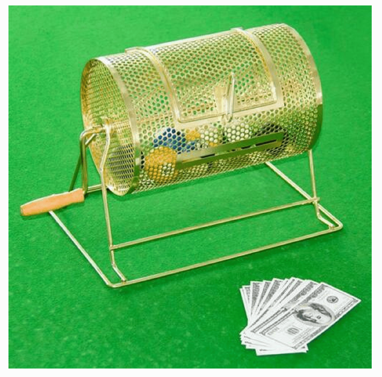 Raffle Drum Ticket Lucky Draw Tumbler Casino Ballot Box Lottery Games Bingo Drum 