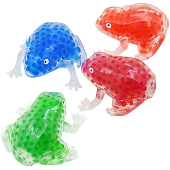 Tik Tok New Stress Balls, Caterpillar/Frog/Ice Cream/Poop Shape Grape Ball Stress Relief Toy, Squeeze-Ball Decompression Sensory Toy, Autism Special Needs Stress Reliever Ball Toys (Frog, 4PC)
