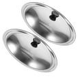 thumbnail image 1 of KAKOWELY 2Ud Para Olla De Acero Inoxidable Plateada Compatible Con Sartén Y Wok Para Cocina, 1 of 8