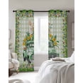 thumbnail image 4 of Easter Bunny Blackout Curtains for Bedroom Living Room Darkening Curtains 84 Inch Length 2 Panels Set Spring Trucks Easter Eggs Floral Green Plaid Window Curtain Window Treatment Drapes 42"x84", 4 of 9