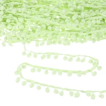 Uxcell Pom Pom Ball Fringe Trim, 20 Yards 11mm Mini Pom Pom Trim Ribbon for Home Decoration/DIY Crafts, Mint Green