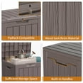 thumbnail image 7 of 28 Gallon Resin Deck Box, Lockable Patio Outdoor Storage Box for Furniture, Garden Tools and Tools Storage, Waterproof Outside Storage Boxes, 7 of 7