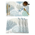 Blue Marine Coral Shells Star Table Runner for Wedding ration Modern