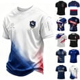 thumbnail image 4 of 2026 France Soccer Jersey Men, French Jersey Soccer Short Sleeve Fan Tee, Football T-Shirt, Plus Size Available, Maillot De France Adult Casual Sports Training Summer Tee for Adult, 4 of 10