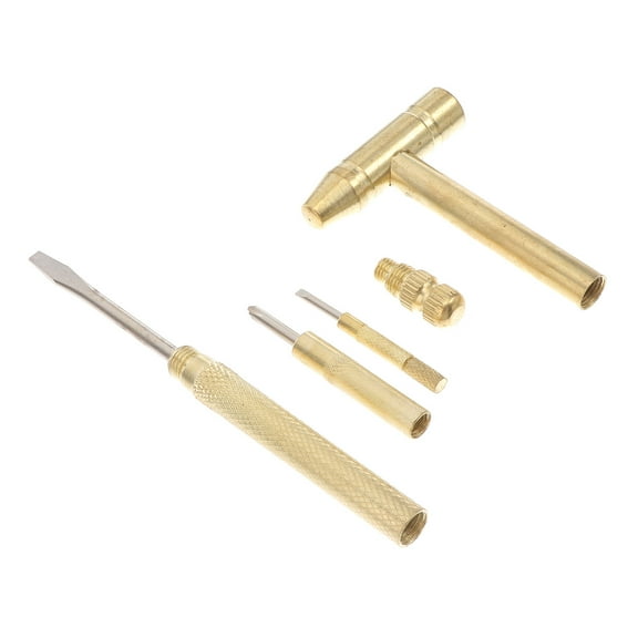 RENACLIPY Multi-Functional Hammer Multi Tool with 4 Screwdrivers in Golden Finish