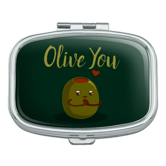 Olive You I Love You Funny Rectangle Pill Case Trinket Gift Box