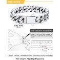 thumbnail image 6 of Terandius Men's Stainless Steel Cuban Chain Bracelet, available in widths of 5mm/7mm/9mm/12mm/14mm and lengths of 8.5 inches/9 inches, comes with a gift box., 6 of 6