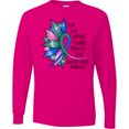 thumbnail image 3 of Inktastic Thyroid Cancer Awareness Blue Pink Teal Sunflower Ribbon Long Sleeve T-Shirt, 3 of 5