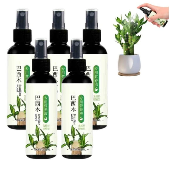 RuWeoMaa Brazilian Wood Plant Food, Bamboo Liquid Fertilizer, Lucky Brazilian Wood Houseplant Fertilizer, Liquid Fertilizer for Indoor Plants, Indoor Plant Fertilizer for Lucky Wood