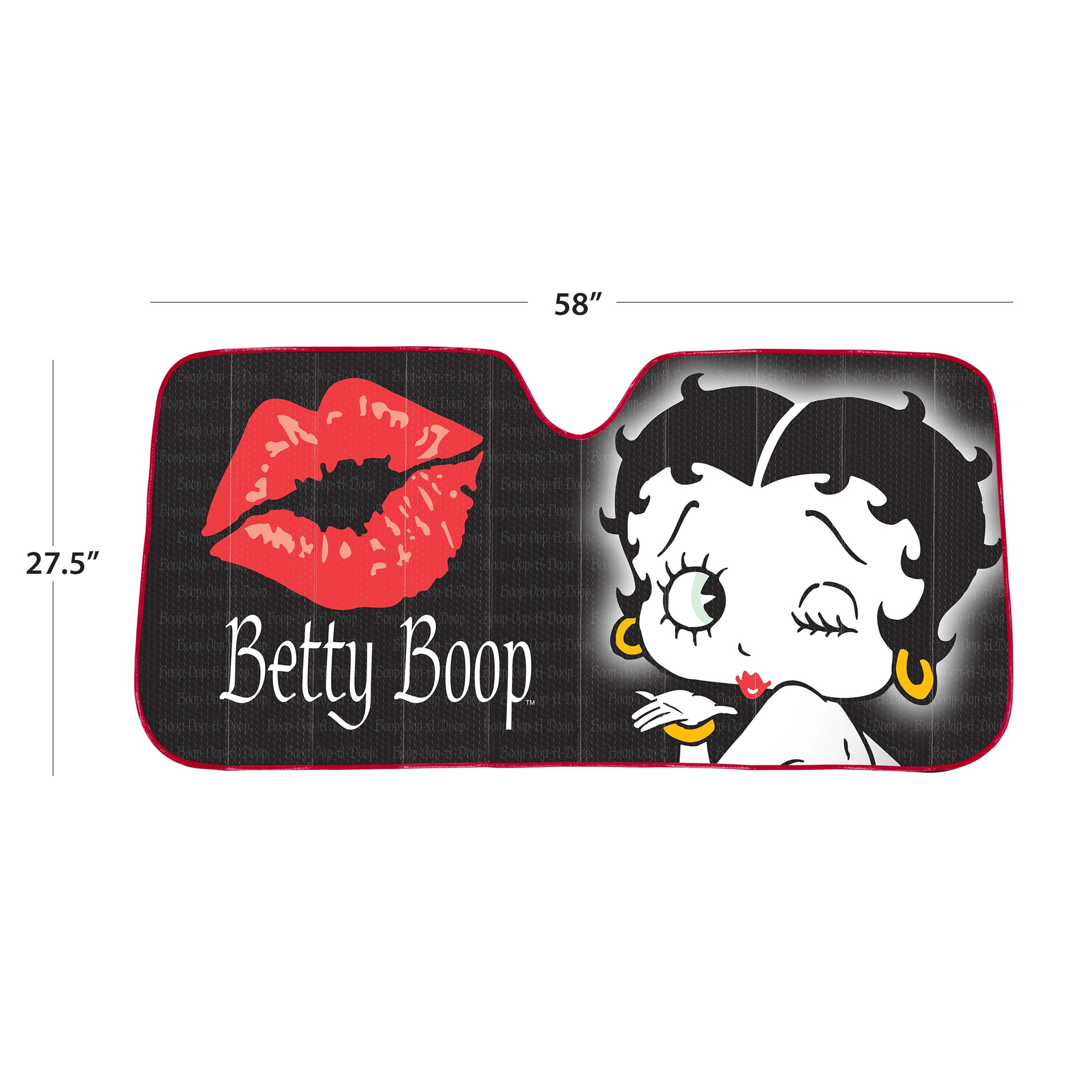 Two Sizes Fit Most Vehicles Block UV Rays Sun Visor Voglimo Betty Boop Foldable Car Sunshades for Windshield Upgraded Graphic Reflective Protector Keep Vehicle Cool 