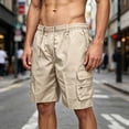 thumbnail image 2 of cllios Cargo Shorts Men Quick Dry Lightweight Short Pants with Zipper Pockets Elastic Drawstring Waist with Belt Loops Hiking Outdoor Casual Summer Shorts, 2 of 7