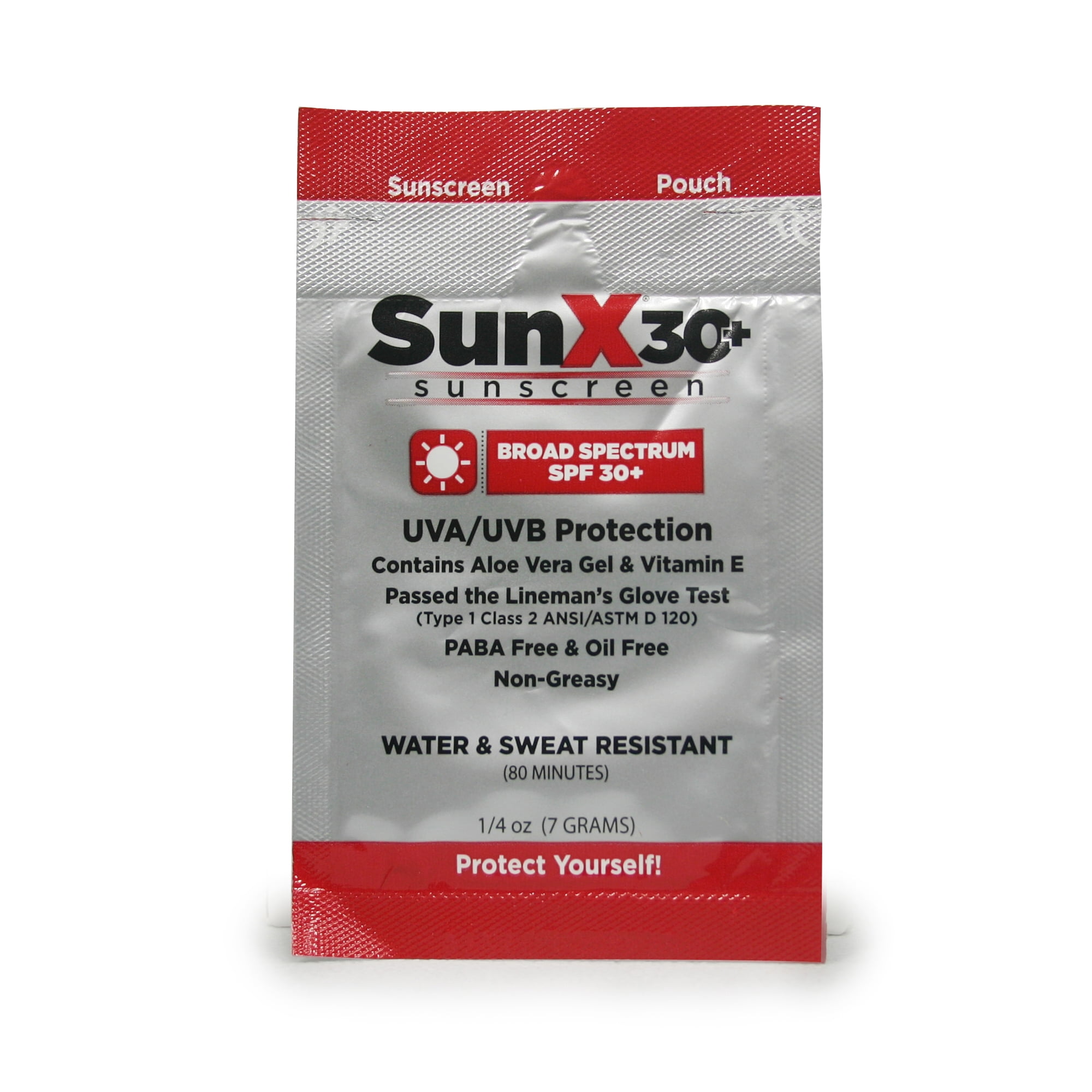 Sunx CT91664 SPF30 Sunscreen  Single Dose Pouch  100 per Pack
