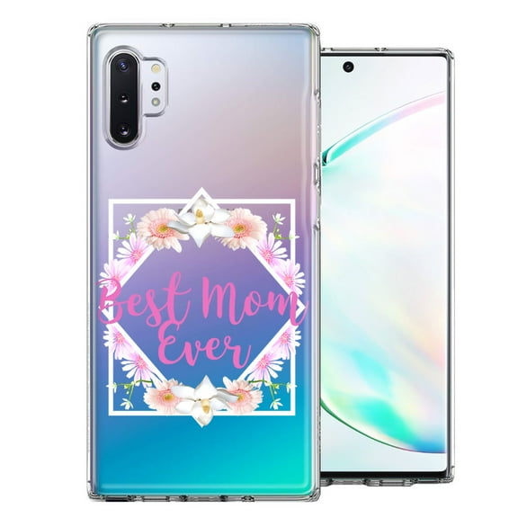 MUNDAZE for Samsung Galaxy Note 10 Best Mom Ever Mother's Day Flowers Double Layer Phone Case Cover