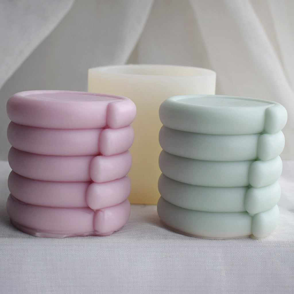 Geemin Candle Silicone Mould Geometric Twisted Epoxy Resin Mold for DIY Candle Making Handmade Crafts Home Decorations