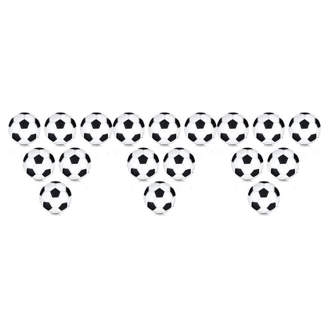Bewildely 6 uds pelotas de fútbol de diámetro flexible 28mm Mini balones de fútbol fuerte elasticidad negro blanco escritorio juguetes niños Type1