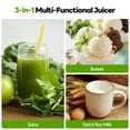 thumbnail image 4 of Aeitto Cold Press Juicer, Juicer Machines with 5.9" Extra Wide Feed Chute, 3-IN-1 Strainers (Juice & Sorbet & Nut Milk), Slow Masticating Juicer Easy to Clean, High Juice Yield, 4 of 10