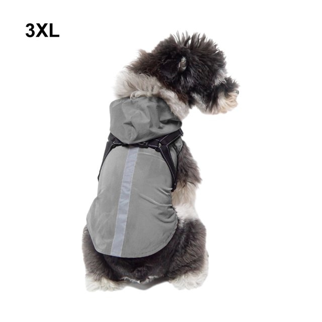 Baohd Multiple Sizes Available To Fit For Furry Friend S New Rain Jacket Comfortable Wear Dog Raincoat grey 3XL