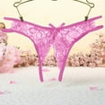 thumbnail image 5 of Elainilye Fashion Womens Crotchless Panties Set Sexy Transparent Underwear Sling Solid Color Thong Underwear,Pink, 5 of 5