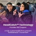 thumbnail image 2 of Cabeau Travel Neck Pillow for Airplanes - The Neck's Evolution TNE S3 - Supportive Memory Foam Design for Long Haul Flights with Attachable Seat Straps and 360 Support in Berlin Grey, 2 of 3