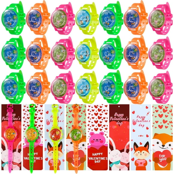 Pulseras Party Favors Tusmeek con forma de laberinto para el día de San Valentín, paquete de 28