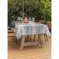 thumbnail image 2 of Outdoor Tablecloth with Umbrella Hole and Zipper, Western Cowboy Boots Rectangle Table Cloth 60x84 Inch Waterproof Tablecloth, Vintage Country Blue Wooden Picnic Table Cover for Patio Camping, 2 of 7