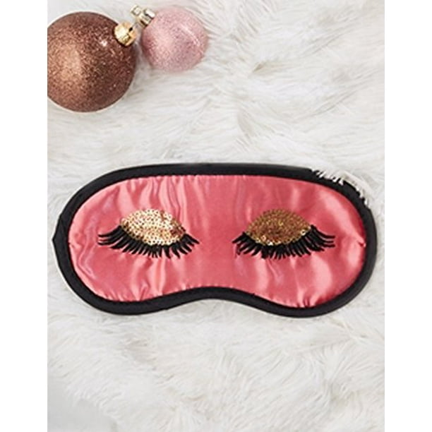 Twos Company Sleeping Beauty Satin Eye Sleep Masks Dark Pink 