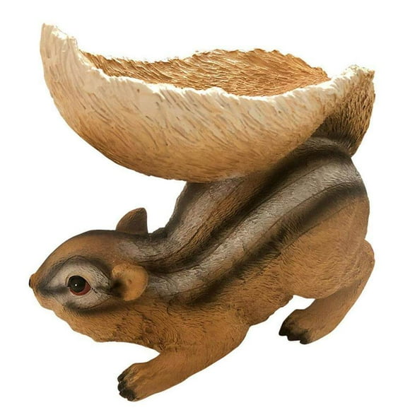 Squirrel Feeder Wild Bird Feeder Outdoor Feeder Squirrel Feeder Chipmunk Feeder Resin Crafts Ornaments Suitable for Outdoor Woodland