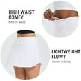 thumbnail image 3 of BALEAF Women's Pleated Tennis Skirts with Shorts Pockets High Waisted Golf Skorts White X-Small, 3 of 5