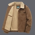 thumbnail image 2 of Chaquetas de algodón para hombre, acolchadas, cálidas, holgadas, parka, chaqueta corta de pana, cortavientos con cremallera sólida para hombre, cortavientos informal de invierno para hombre, 2 of 5