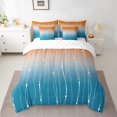 thumbnail image 2 of Orange and Blue Twin Comforter Set 7Pcs Men Abstract Aesthetic Bedding Comforter Sets Dot and Wave Line Bed in a Bag Gradient Ombre Bedding Set Watercolor Geometric Bed Sheets Set Room Decor, 2 of 4