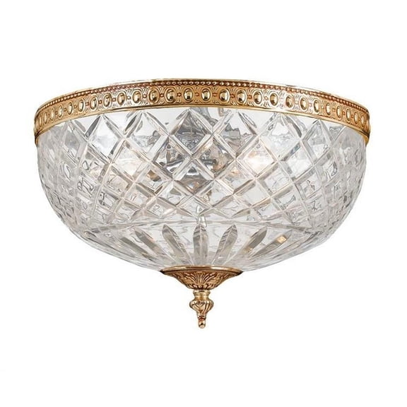 Flush Mount in Traditional and Contemporary Style 12 inches Wide By 9 inches High-Olde Brass Finish Bailey Street Home 49-Bel-686176