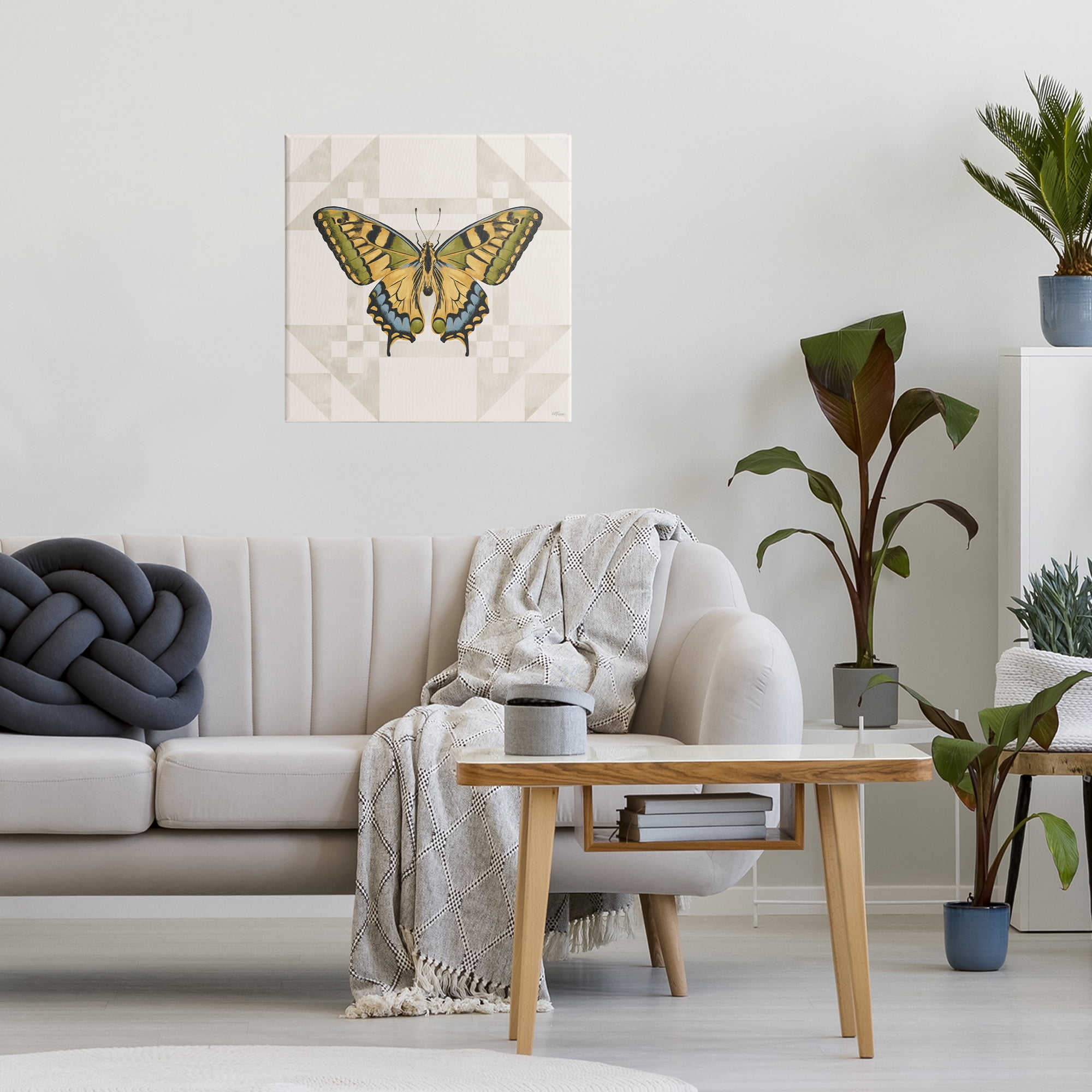 Stupell Industries Green Swallowtail Butterfly Canvas Wall Art, design by Cat Thurman Designs