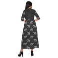 thumbnail image 4 of Moomaya Printed Front Slit A-Line Kurtis For Women Short Sleeve Summer Kurta, 4 of 5