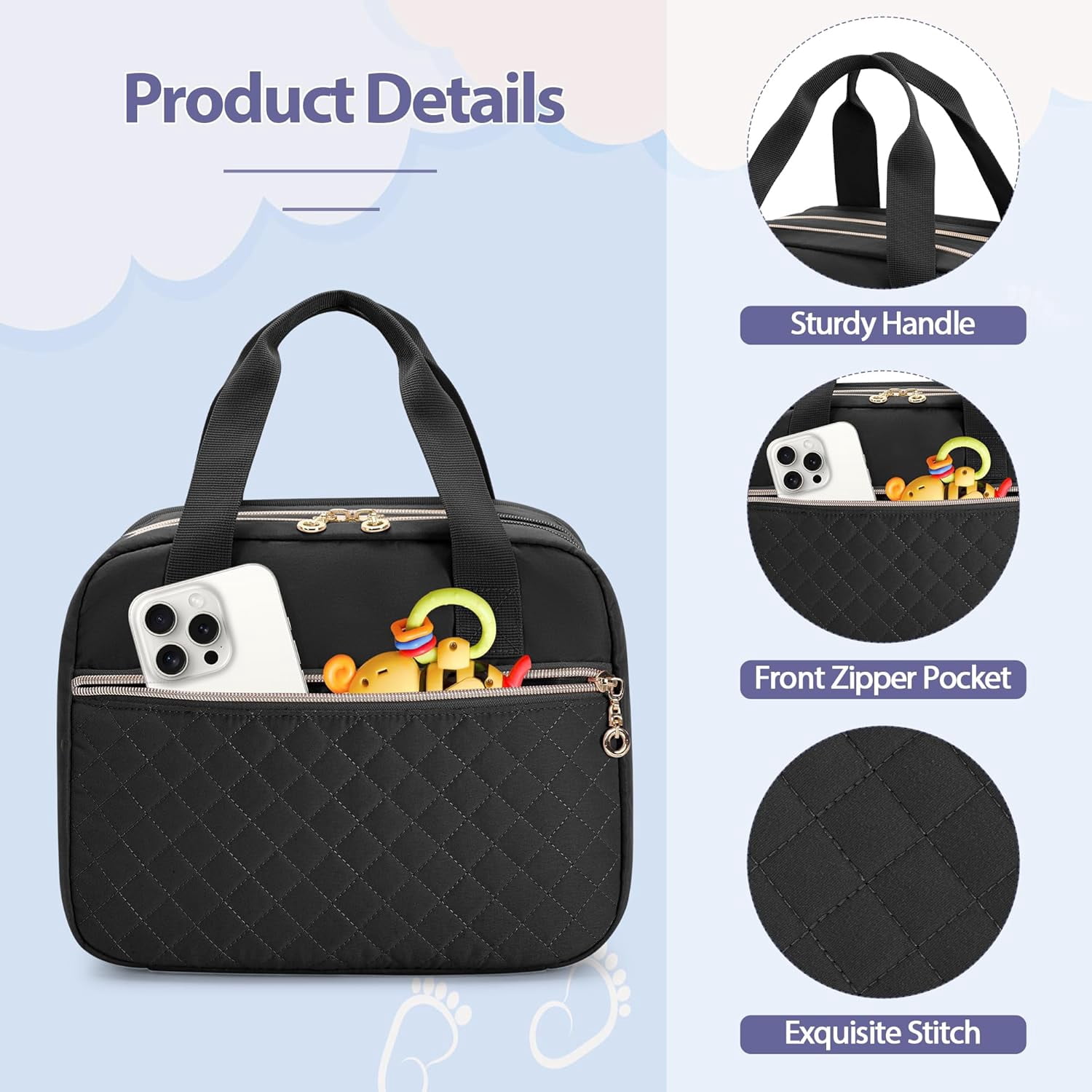 Damero Wearable Breast Pump Bag Compatible with Elvie, Willow and Momcozy Breast Pump, Carrying Case for Hand-Free Wearable Breast Pumps, Pump Parts and More, Pink
