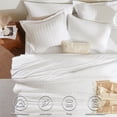 thumbnail image 2 of Juego de ropa de cama CozyLux King White Seersucker con edredón, 7 piezas, 2 of 9