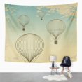thumbnail image 2 of UFAEZU Journey Retro Hot Air Balloon Sky Old Vintage Travel Wall Art Hanging Tapestry Home Decor for Living Room Bedroom Dorm 60x80 inch, 2 of 2