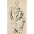 thumbnail image 2 of John Singer Sargent 15x24 Black Ornate Framed Double Matted Museum Art Print Titled: Draped&nbsp;Figure, 2 of 5