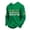 03-Green, variant on IWRICH Men's St. Patrick's Day T Shirt Waffle Crew Neck Sweatshirt Shamrock Long Sleeve Tees 09-Dark Green XL