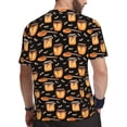 thumbnail image 2 of Wukai Bee and Honey Print Men's Short-Sleeved Mesh T-Shirt,Quick-Dry Short Sleeve Workout T-Shirt-, 2 of 8