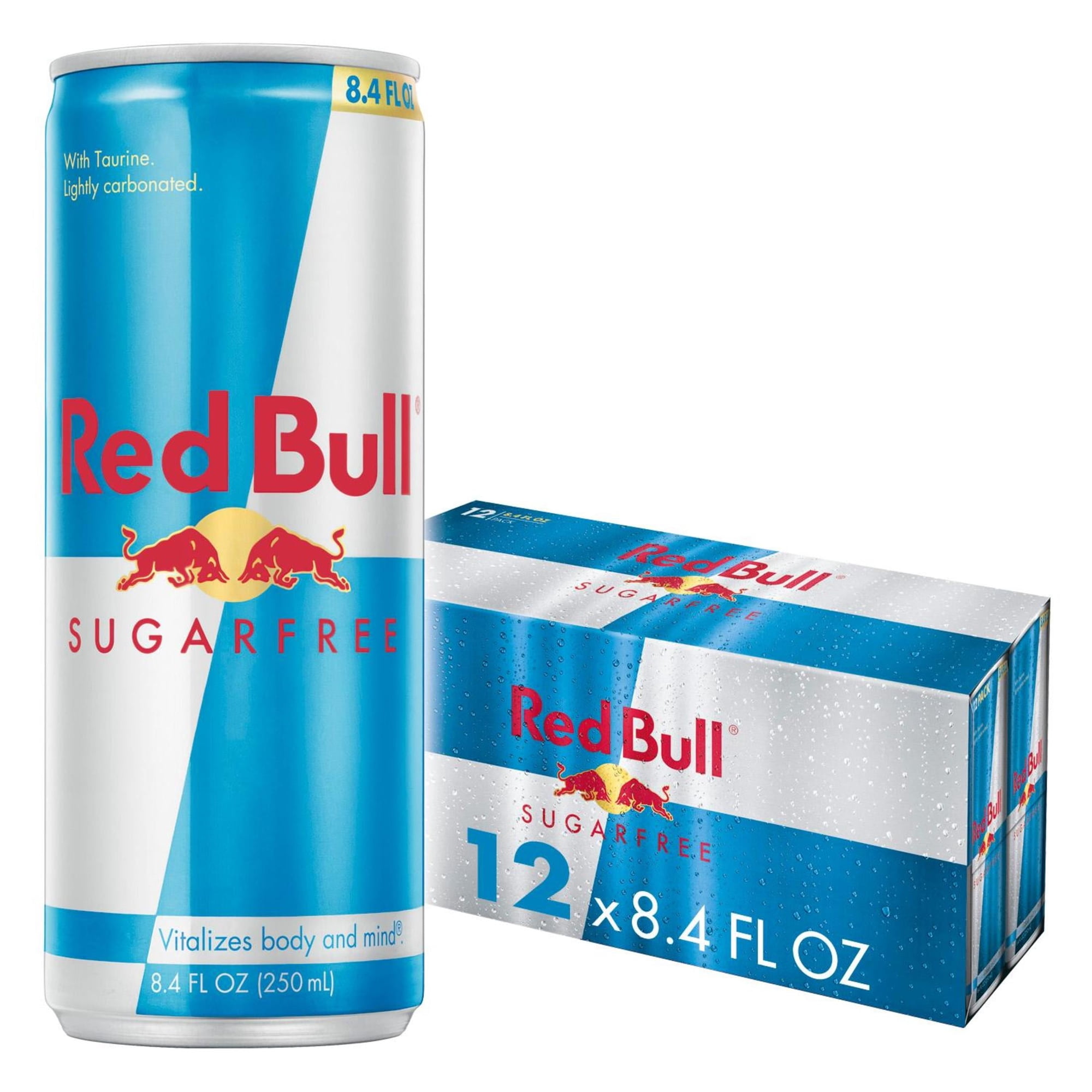 Red Bull Sugarfree Energy Drink, 8.4 fl. oz., Pack of 12 Cans, 80mg Caffeine, Taurine & B Vitamins